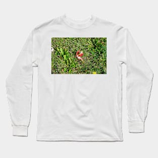 Single Maple Leaf and Dandelion Long Sleeve T-Shirt